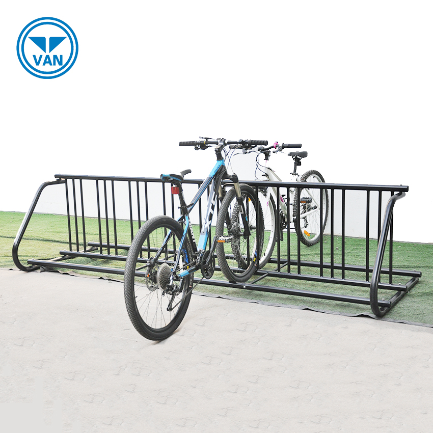 Exhibición de estante de bicicleta de rejilla de pie independiente comercial al aire libre