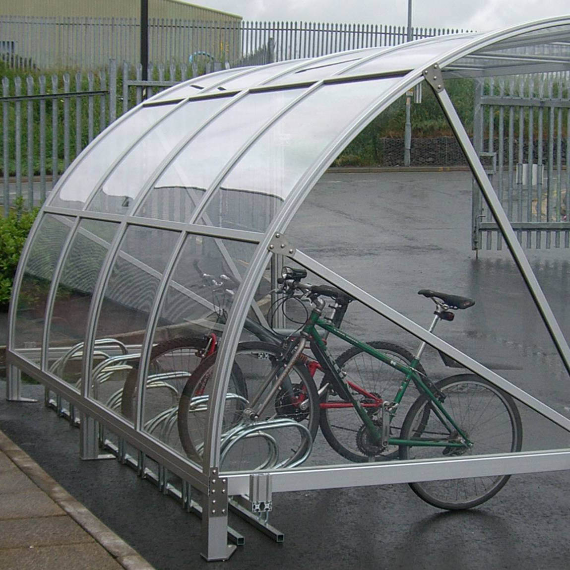 Almacenamiento de refugios de ciclo de cochera galvanizada de metal para cubierta de estacionamiento de bicicletas