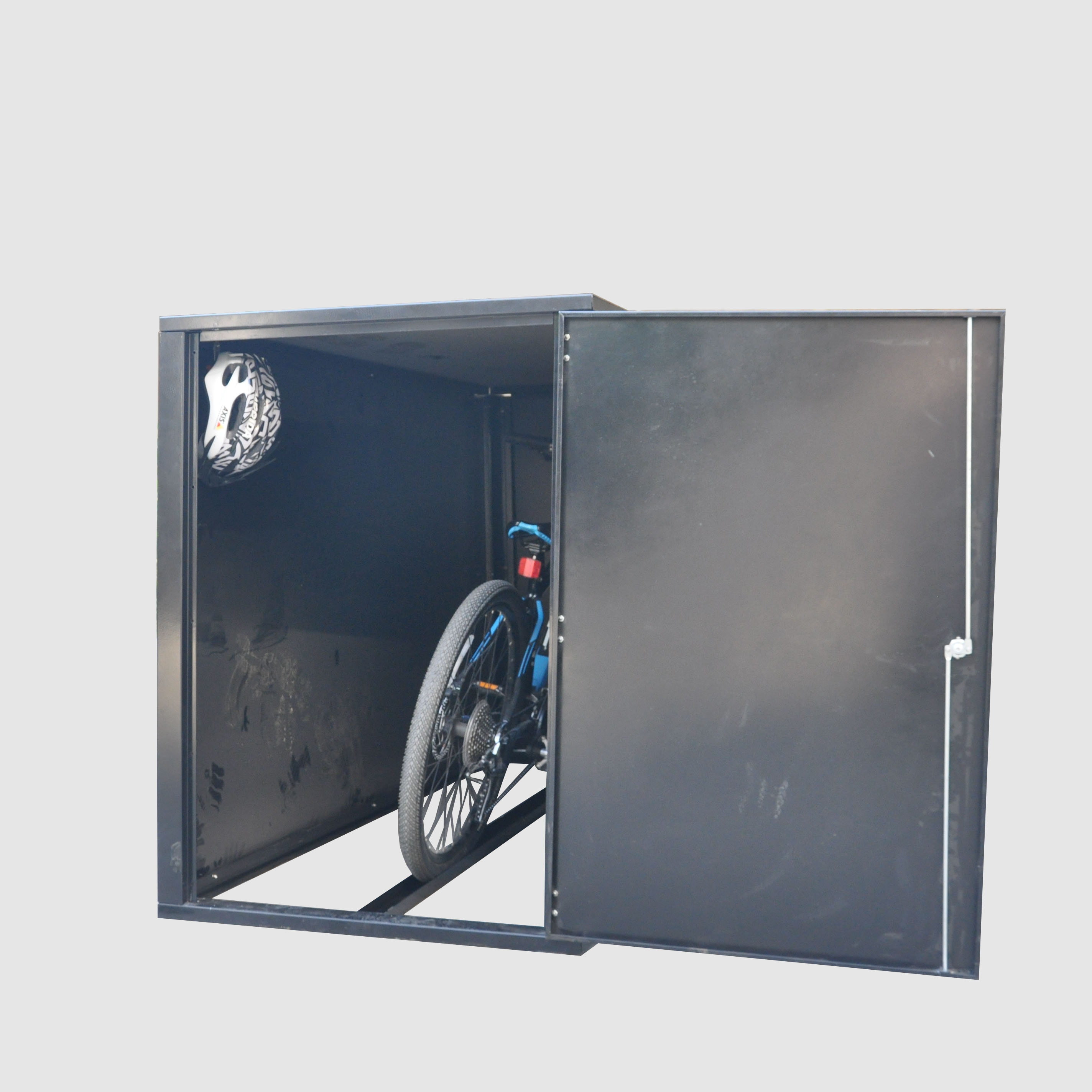 Armario de almacenamiento de bicicletas estable horizontal para bicicletas de montaña al aire libre