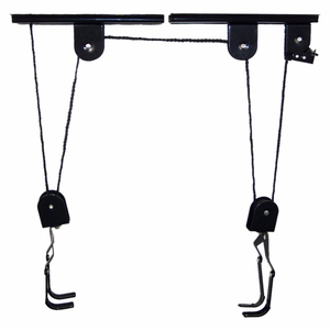 Soporte de bicicleta de techo de garaje de almacenamiento de elevación de polea montado en la pared