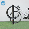 Tipo de piso público con soporte de estante para bicicletas de estacionamiento negro con recubrimiento en polvo