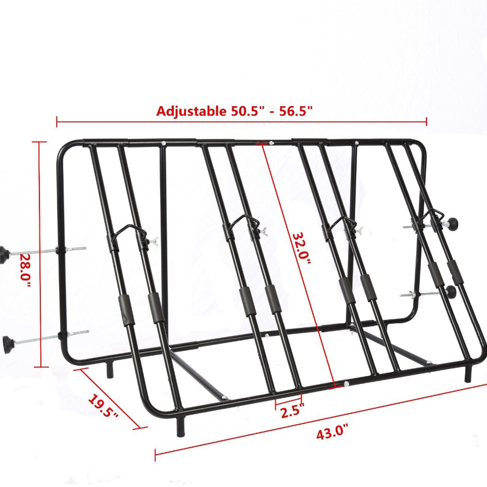 Revestimiento en polvo Soporte para bicicleta Soporte para enganche 4 Bicicleta para automóvil