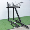 Soporte de estacionamiento de bicicletas de dos pisos con recubrimiento en polvo negro al aire libre de venta caliente