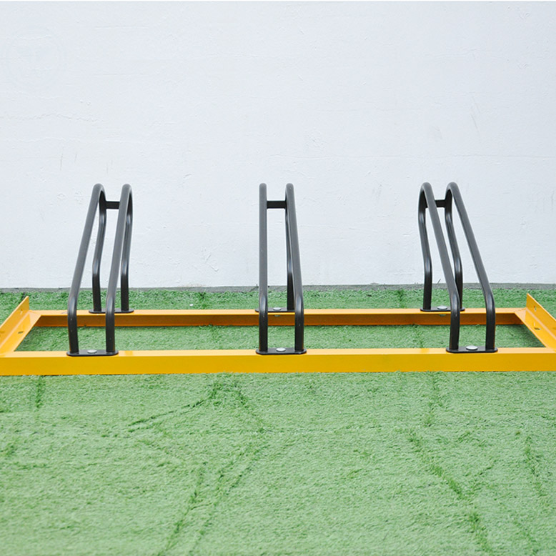 Estacionamiento para bicicletas triple galvanizado al aire libre Soporte para bicicletas de 3 espacios