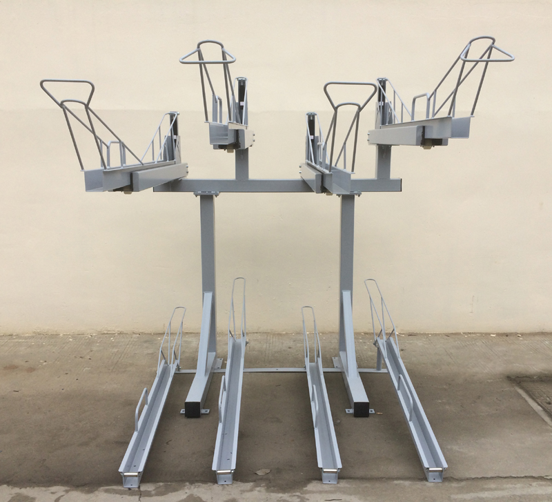 Portabicicletas de dos pisos de dos niveles para bicicletas